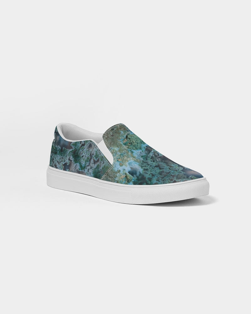 Green Moss Agate Tranquility Women's Slip-Ons