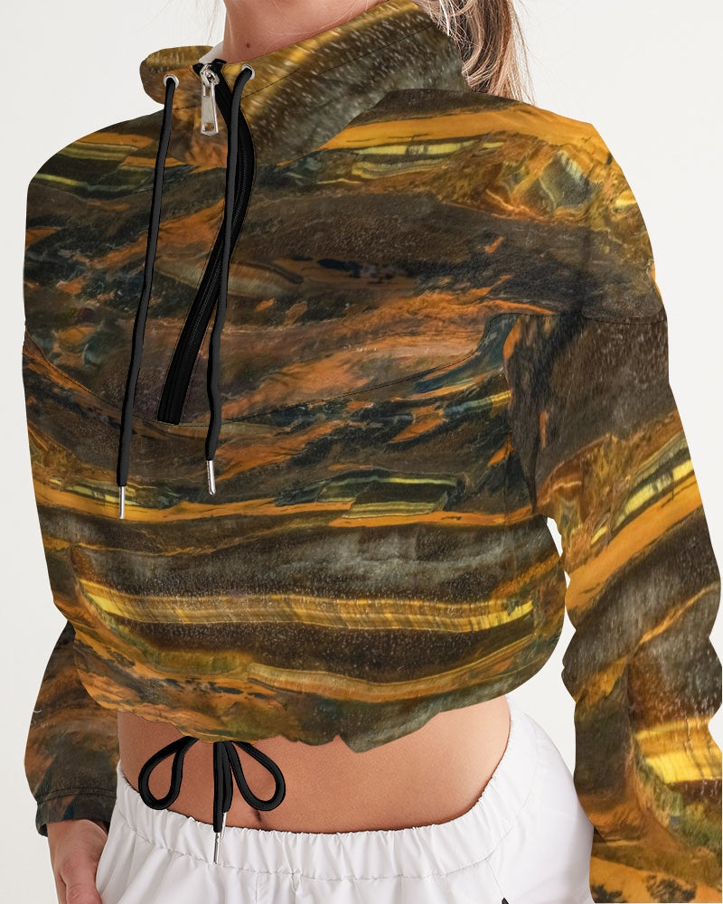 Marra Mamba Tiger's Eye Spiritual Stability Cropped Windbreaker